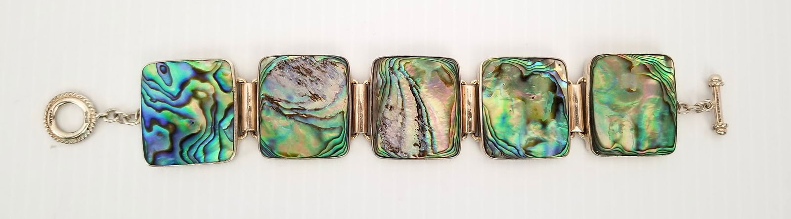 Amazing Abalone Shell N.F 925 Sterling Bracelet (1 of 5)