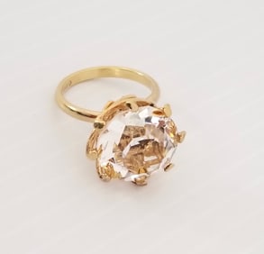Amazing Sterling Gold Tone One Size Ring