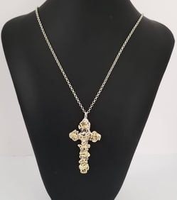 Amazing 925 Sam Philipe Cross Pendant Necklace