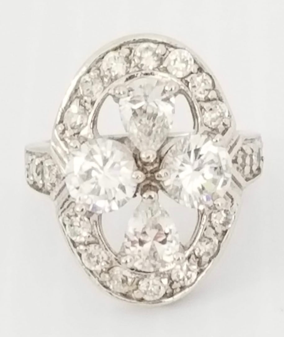 Amazing 925 Sterling Silver Multi Zirconia Ring (1 of 5)