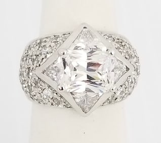 Amazing 925 Sterling Silver ZC Diamond Ring