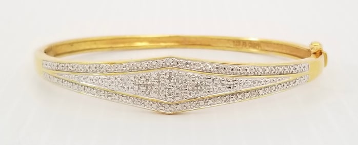 Amazing 925 Sterling Silver Gold Tone Bracelet