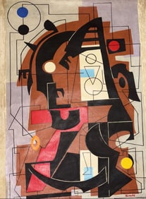 Amazing Rolando Dirube 1960 Acrylic Canvas