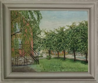 Amazing Willard Leroy Metcalf Oil Canvas Board