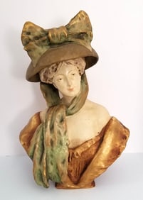 Amazing Amphora Teplitz Woman Bust