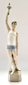 Amazing Lladro Olympic Torch Porcelain Figurine