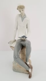 Amazing Lladro Jewish Boy Porcelain Figurine