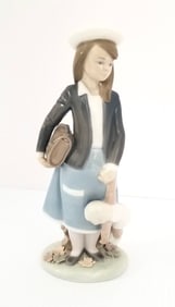 Amazing Lladro Autum Girl Porcelain Figurine