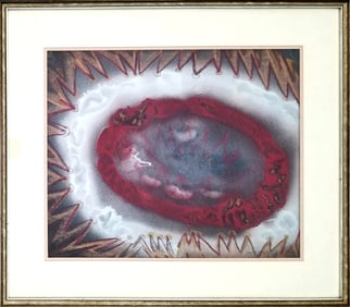 Amazing Yayoi Kusama Mixed Media Paper