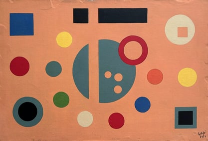 Amazing Lolo Soldevilla Casein On Canvas Glued to Masonite