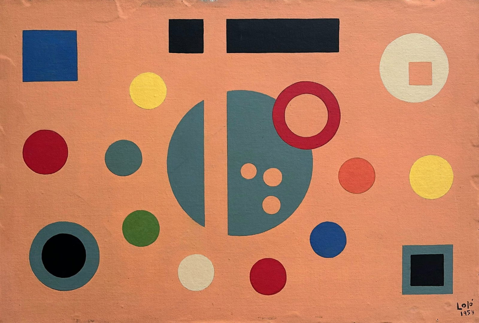 Amazing Lolo Soldevilla Casein On Canvas Glued to Masonite (1 of 4)