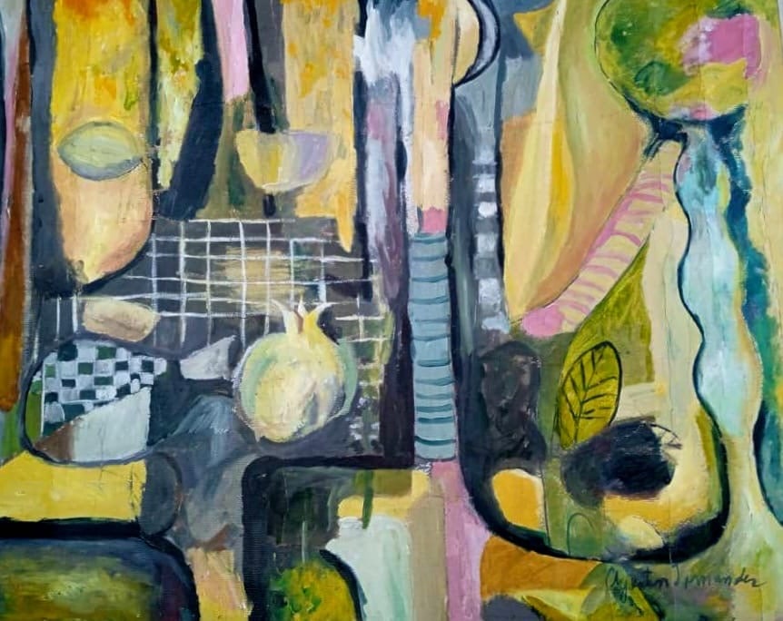 Amazing Agustin Fernandez Painting on Cardboard (1 of 7)