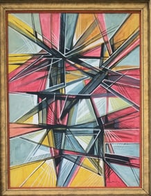 Amazing Jimmy Ernst 1958 Acrylic & Oil Masonite