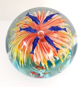 Amazing Fish Tank Heavy Paperweight Art Glass