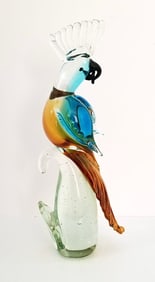 Amazing Cockatoo Multicolor Art Glass