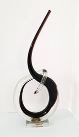 Amazing Oleg Cassini "Bless This House" Art Glass