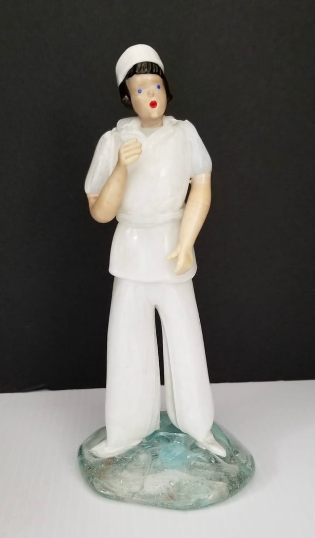 Amazing Vintage Nurse Art Glass Figurine (1 of 4)