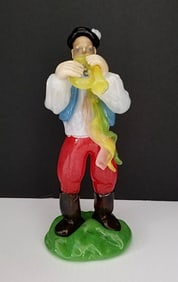 Amazing Man With Musical Instrument Art Glass