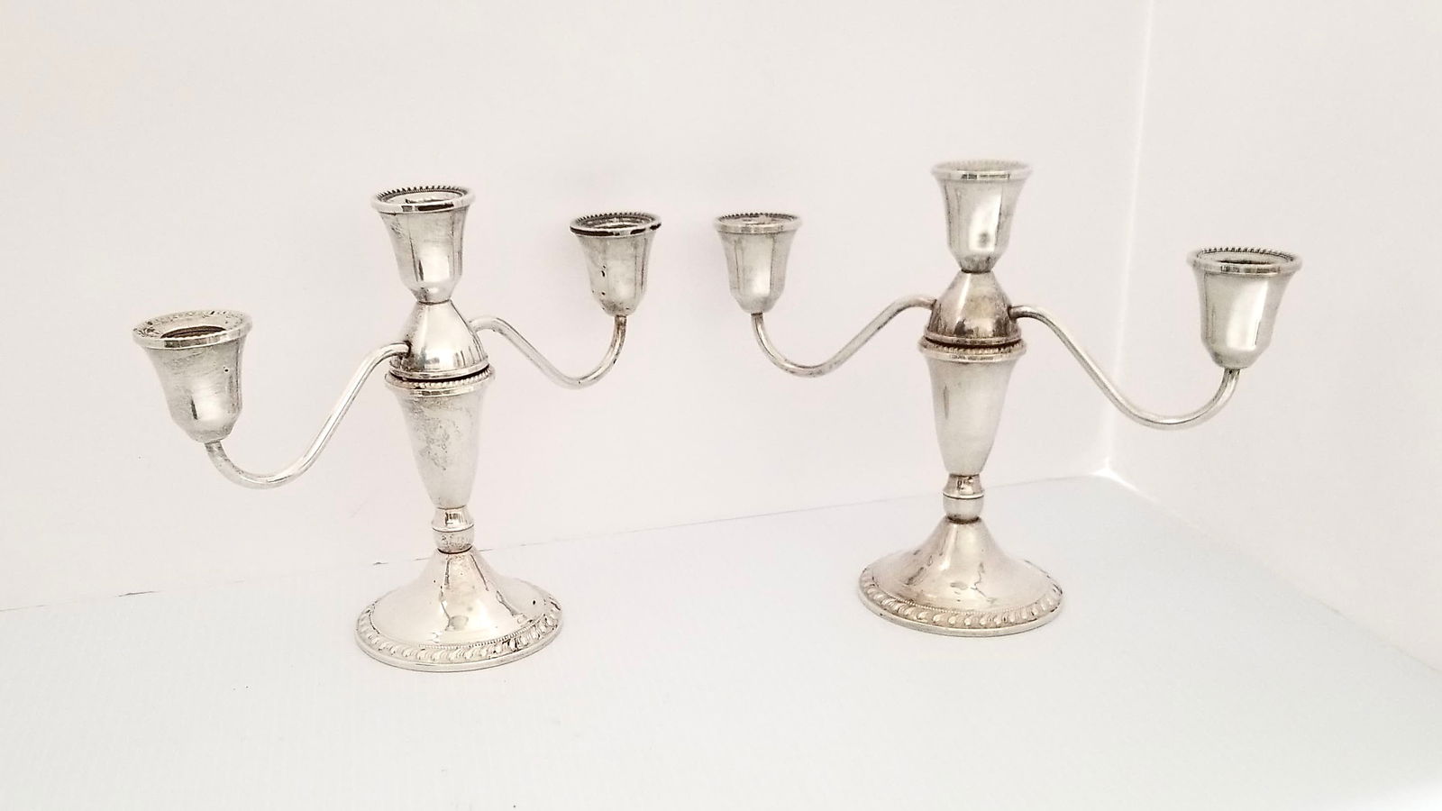 Amazing Duchin Creation Weighted Sterling Silver Candle Stick Holder (1 of 3)