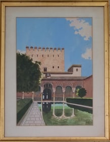 Amazing Matias Moreno Gonzalez 1883 Watercolor Paper