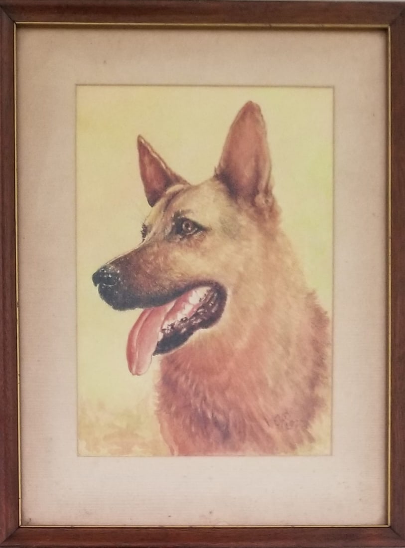 Amazing Charlotte Sorre Watercolor Paper: Beautiful Charlotte Sorre watercolor paper. Frame: 17 x 13 inches, art: 12 x 9 inches. Provenance: private owner. There is some oxidation mark for years created. Biography: 1932 - 2016. All authorship