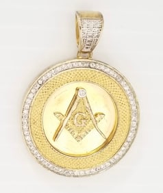 Amazing BS 925 Sterling Gold Tone & Silver Pendant