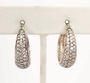 Amazing CWE NF 925 Sterling Silver Hoop Earrings