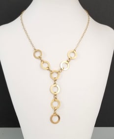 Amazing Italy 925 Stering Gold Tone Necklace