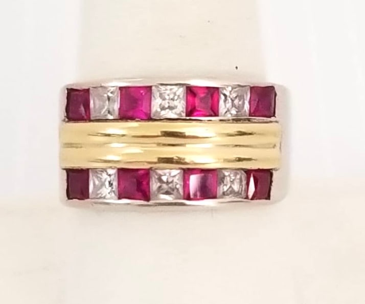 Amazing Sterling Silver Gold Gemstone Ring (1 of 3)