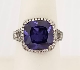 Amazing 925 Sterling Silver Gemstone Faceted Ring