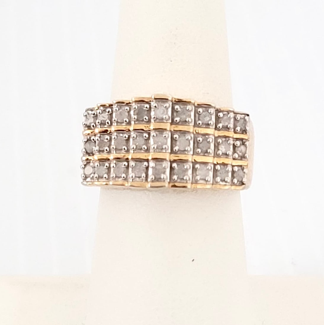 Amazing JWBR 925 Gold Tone Diamond Ring (1 of 5)