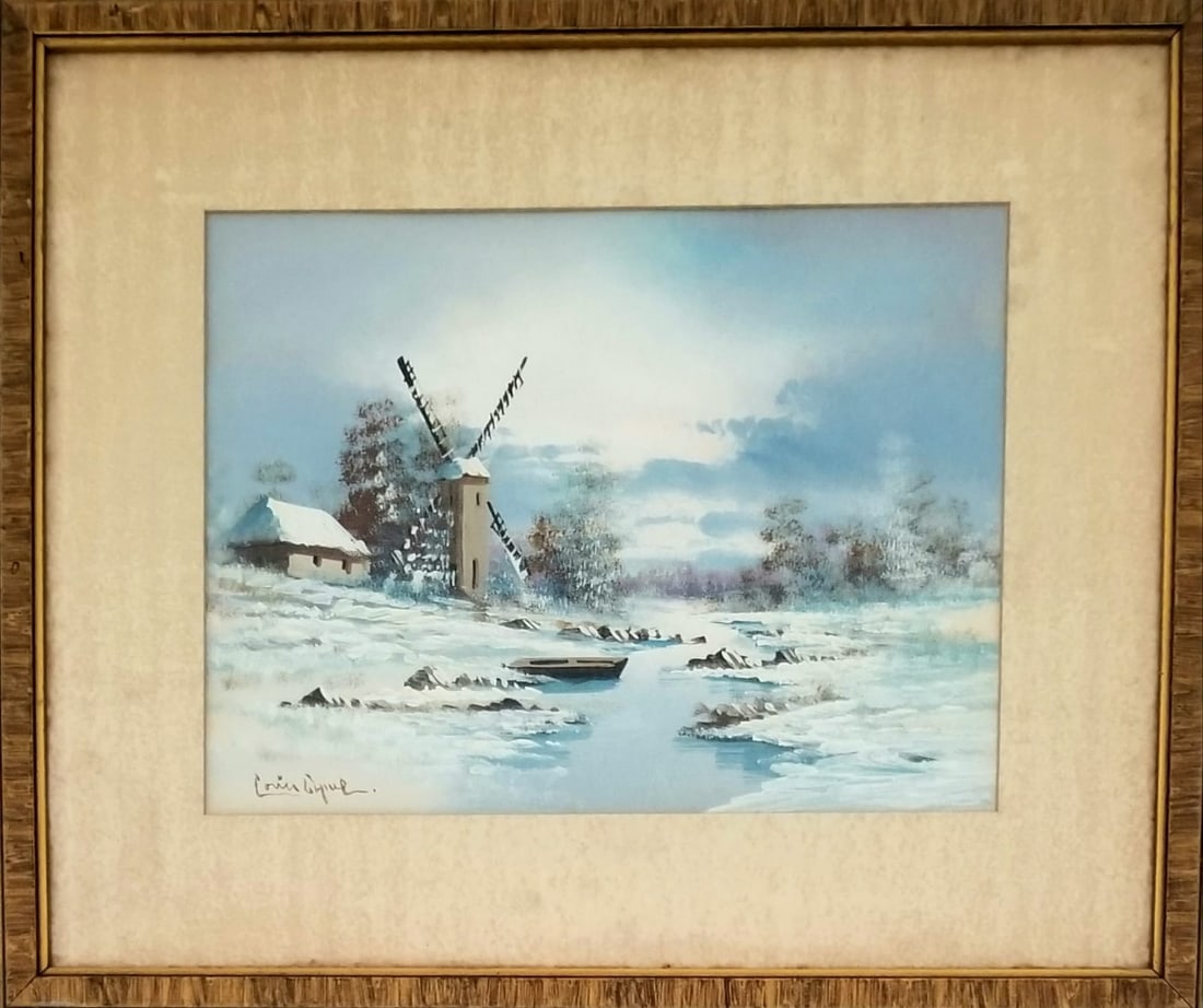 Amazing Louis Franciscus Hendrik Apol Goauche Paper: Beautiful Louis Franciscus Hendrik Apol gouache paper, 18 x 15 inches, art: 13 x 10 inches. Provenance: private owner. Biography: 1850 - 1936. Dutch painter Louis Apol had an exceptionally natural tal