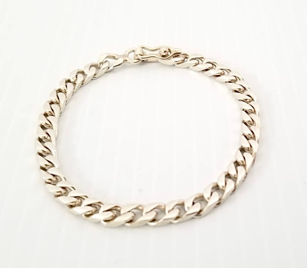 Amazing 925 Sterling Silver Curb Chain Bracelet (1 of 4)