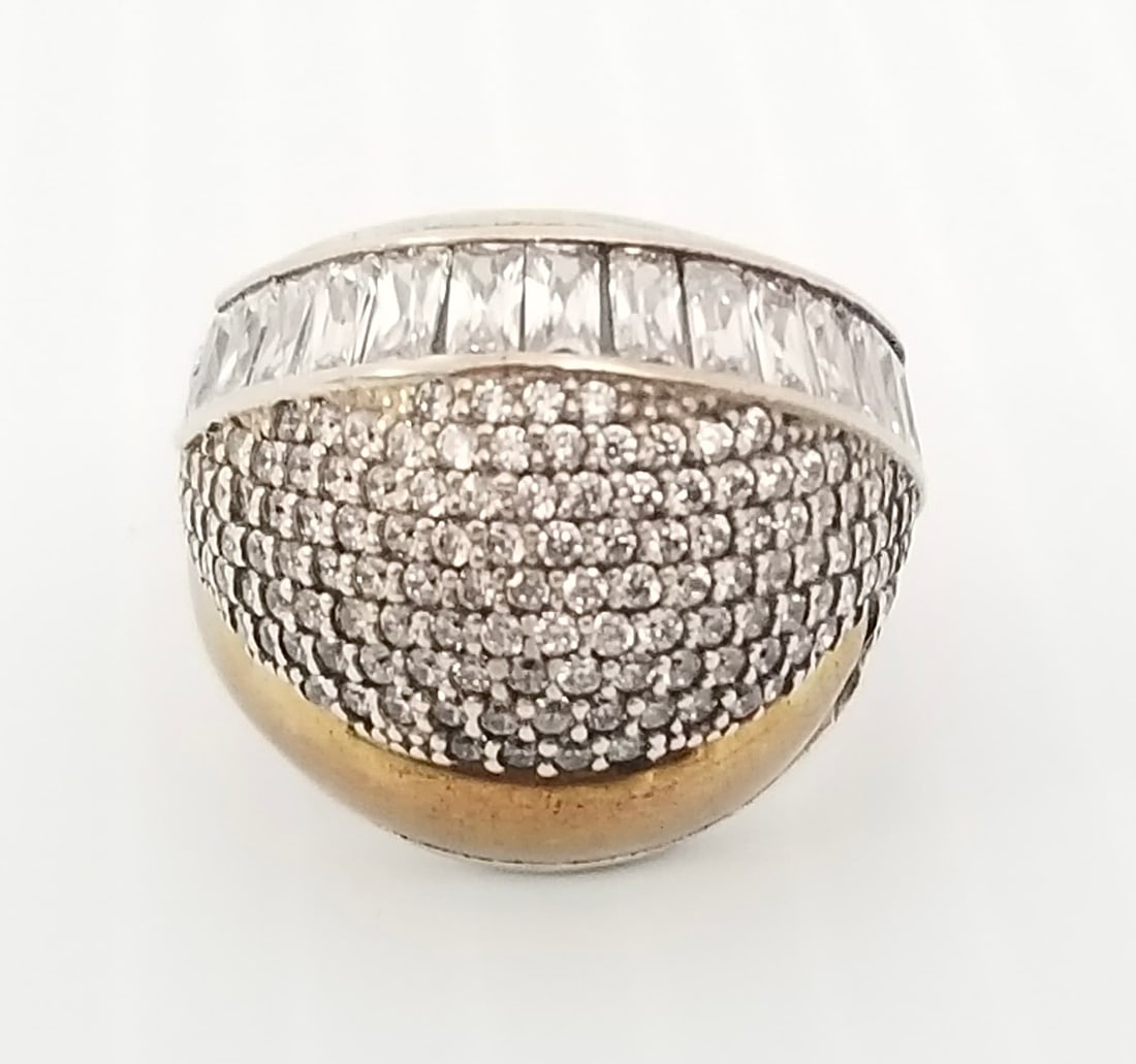 Amazing 925 Sterling 18KT Zirconia Signed Ring (1 of 6)