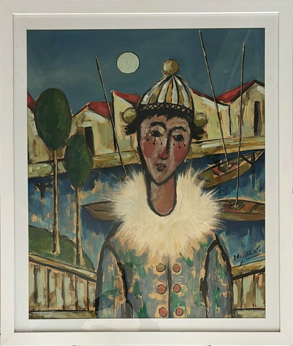 Amazing Jose Marie Mijares Fernandez 1950 Oil Cardboard (1 of 4)