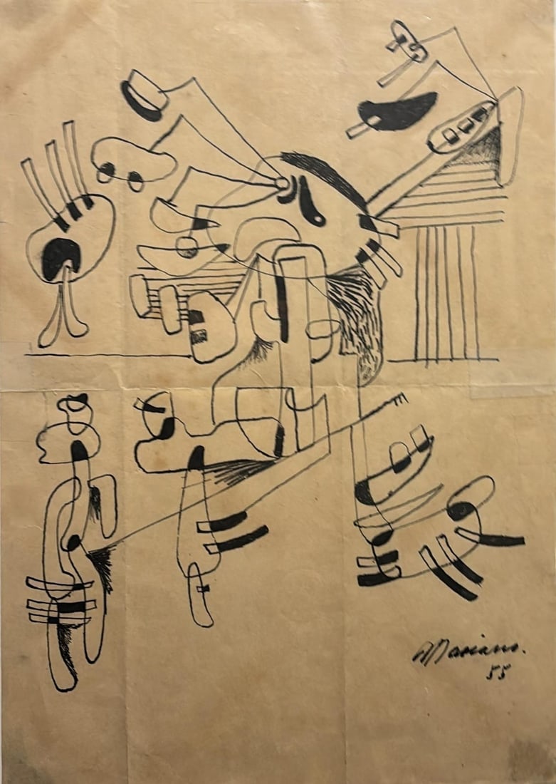 Amazing Mariano Rodriguez 1955 Ink Paper (1 of 2)