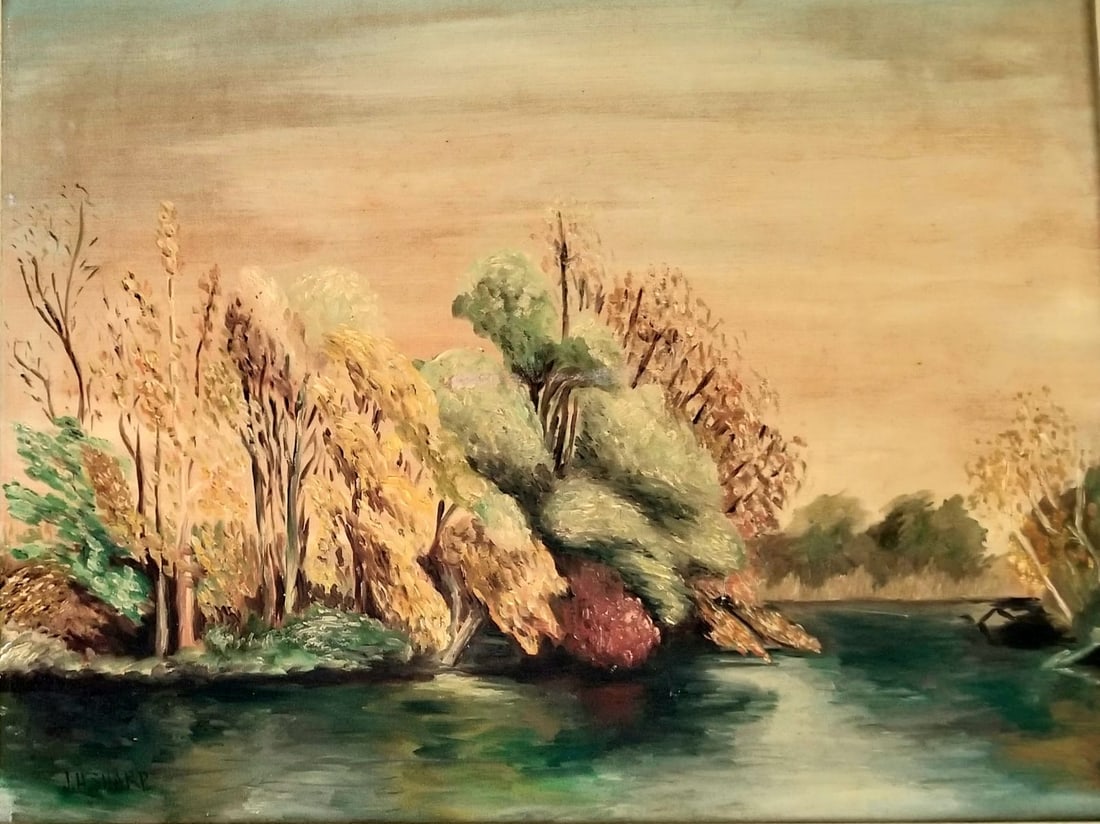 Amazing Joseph Henry Sharp Oil Canvas - 2