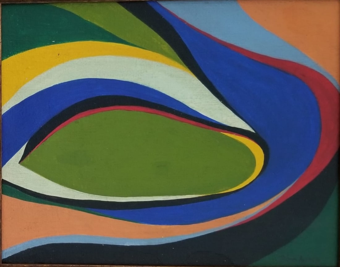 Amazing Philip Perkins Oil Canvas: Beautiful Philip Perkins oil canvas. Frame: 12 x 10 inches, art: 10 x 8 inches. Provenance: private owner. Biography: 1907 - 1970. From a small town in west Tennessee, Philip Perkins became an abstrac