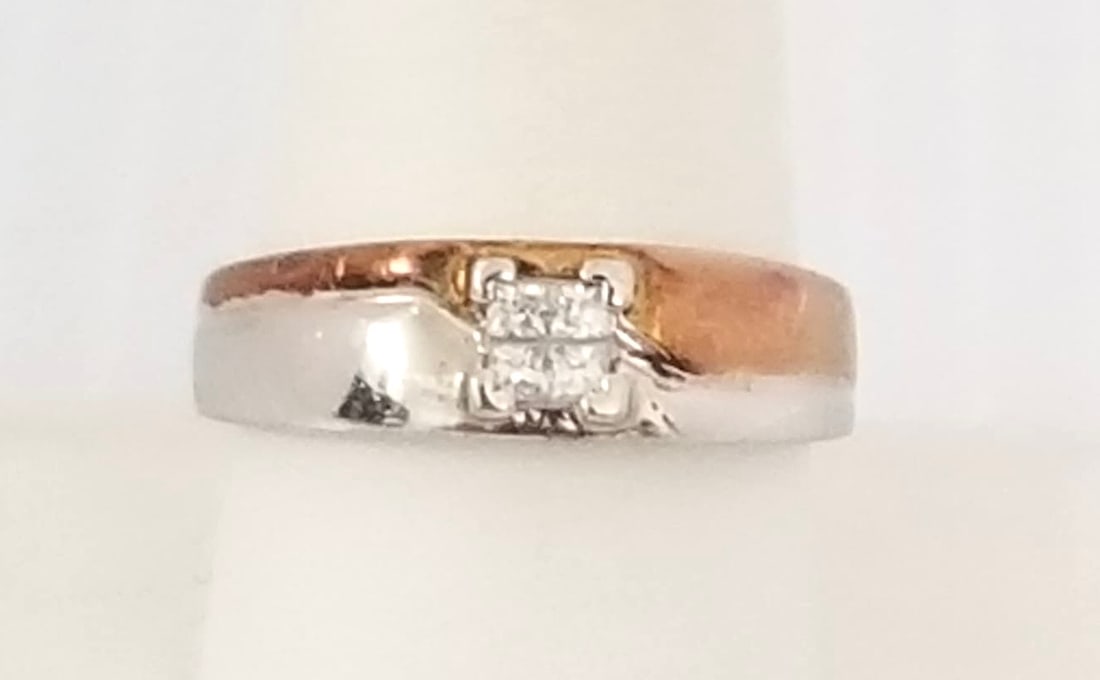 Amazing SS 925 Sterling Gold Tone Ring (1 of 4)