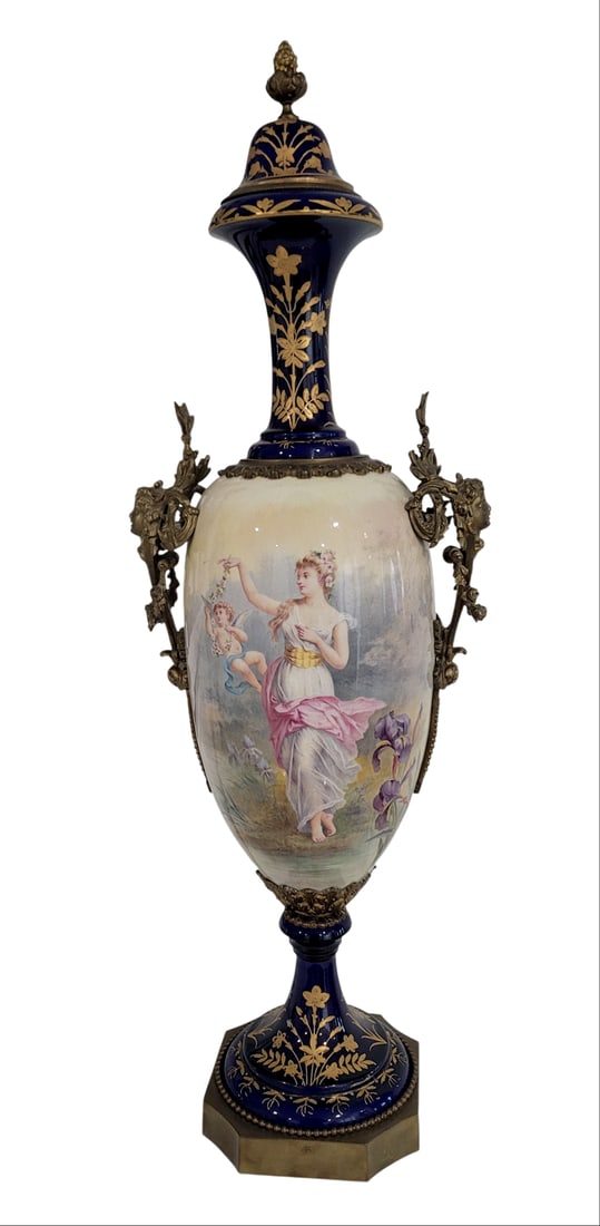 Amazing Sevres France Monument Porcelain Signed Urn (1 of 6)