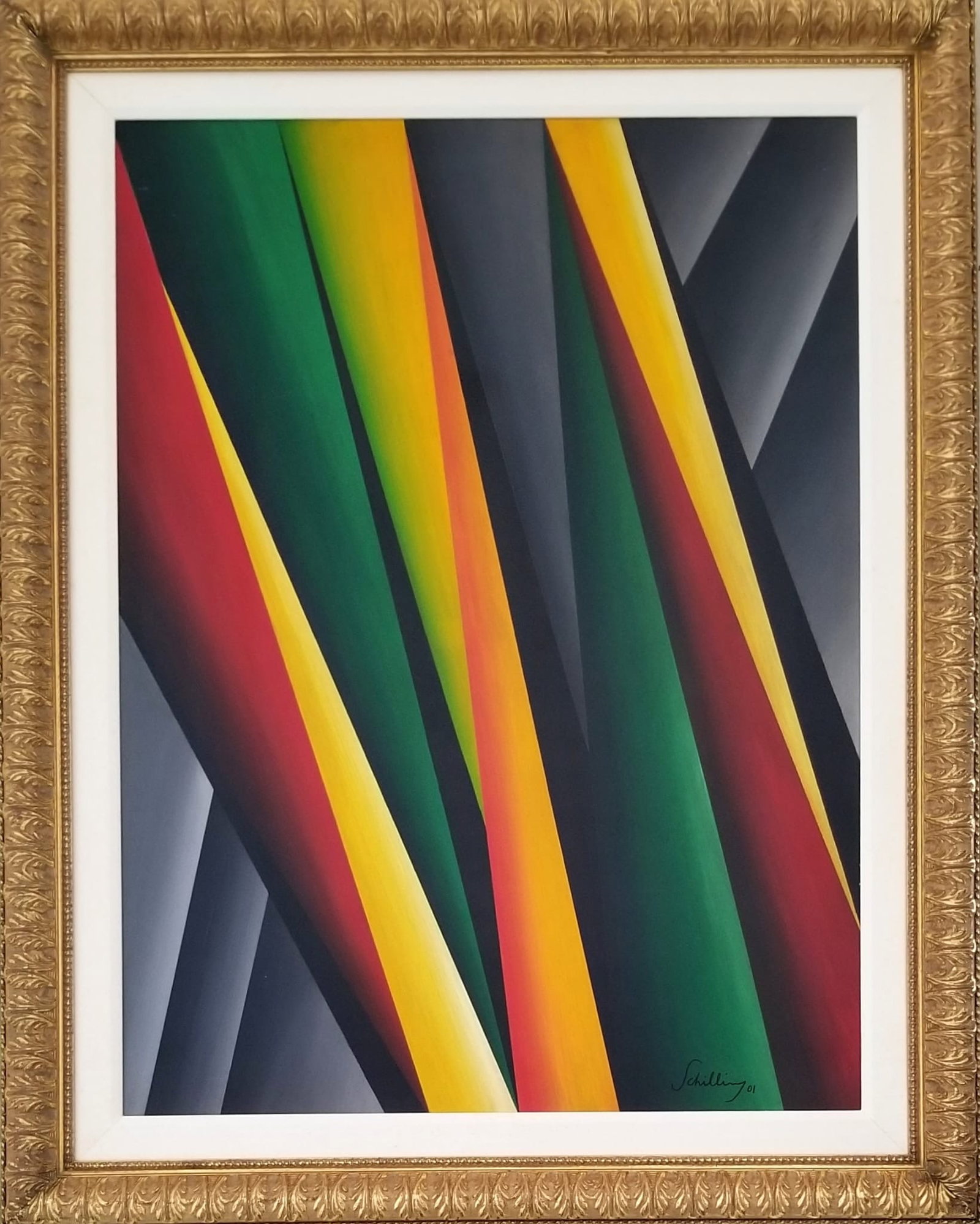 Amazing Alfons Schilling 2001 Acrylic Canvas (1 of 2)