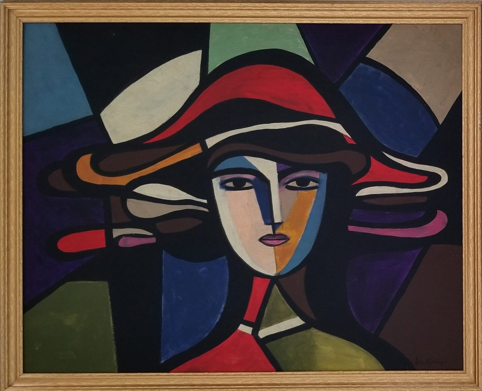 Amazing Eren Eyuboglu Oil On Panel: Attributed to Eren Eyuboglu, it does not have a COA. Medium: oil on panel. Frame: 33 x 27 inches, art: 30 1/8 x 23 7/8 inches. Provenance: private owner. Biography: 1913 - 1988. All authorship of