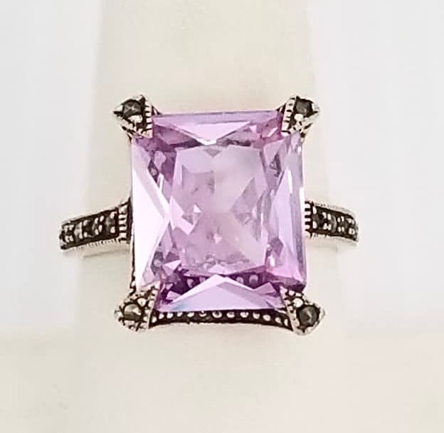 Amazing 925 Sterling Silver Amethyst Ring - 2
