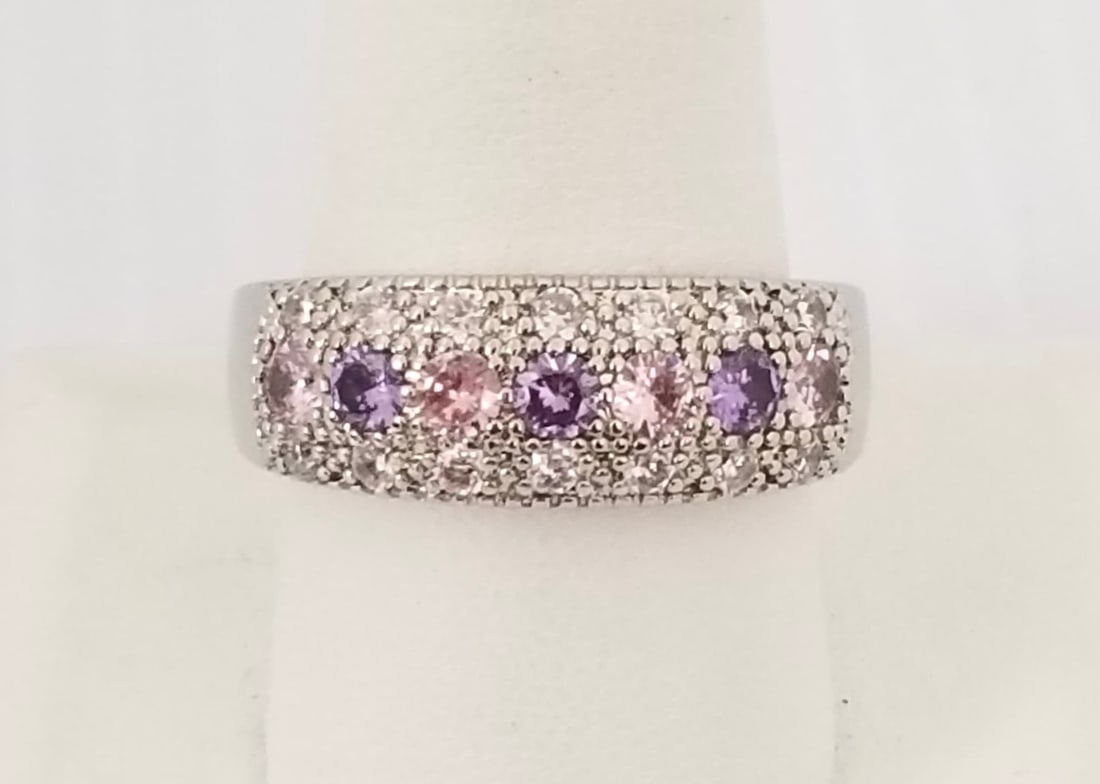 Amazing 925 Sterling Multicolor ZC Ring (1 of 4)