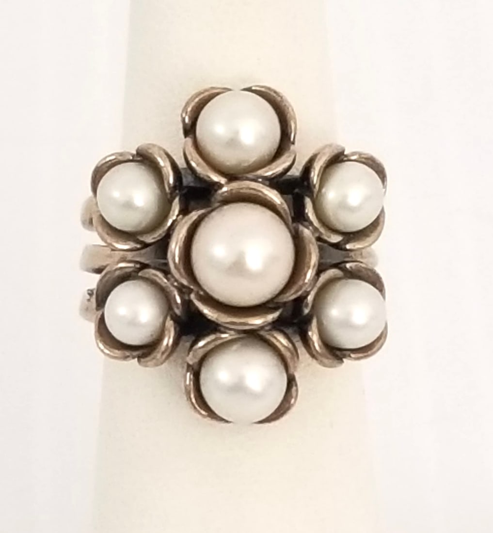 Amazing ALE 925 Sterling Pandora Pearls Ring (1 of 6)