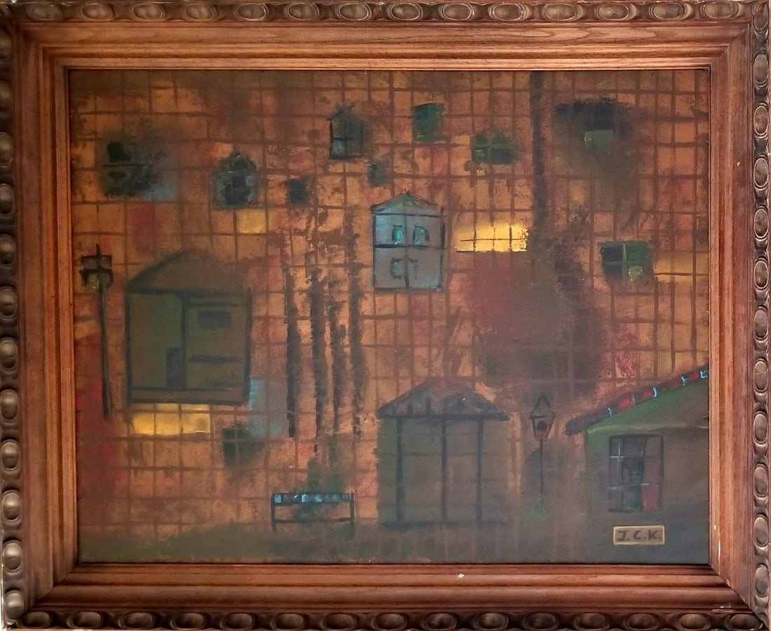 Amazing Ihsan Cemal Karaburcak Oil Board: Beautiful Ihsan Cemal Karaburcak oil board. Frame: 33 x 27 inches. Provenance: private owner. Biography: 1897 - 1970. All authorship of items in this catalog are described according to the following t
