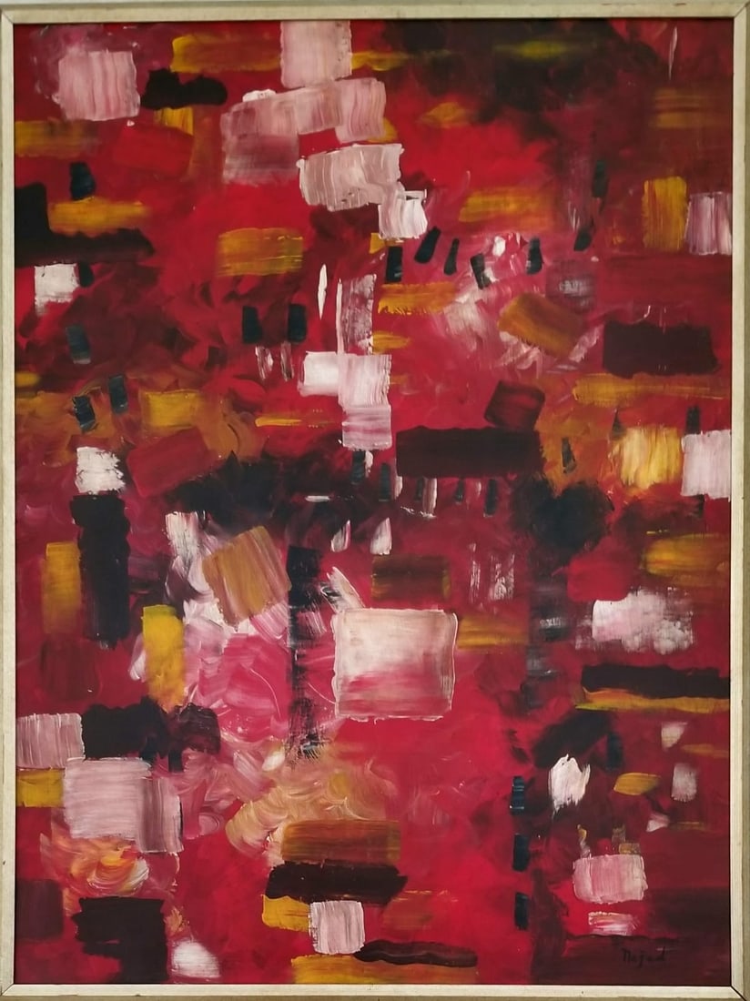 Amazing Nejad Melih Devrim Oil Canvas: Beautiful Nejad Melih Devrim oil canvas. Frame: 41 x 31 inches. Provenance: private owner. Biography: 1923 - 1995. Born to a highly educated family of artists and poets, he was the son of a pioneering