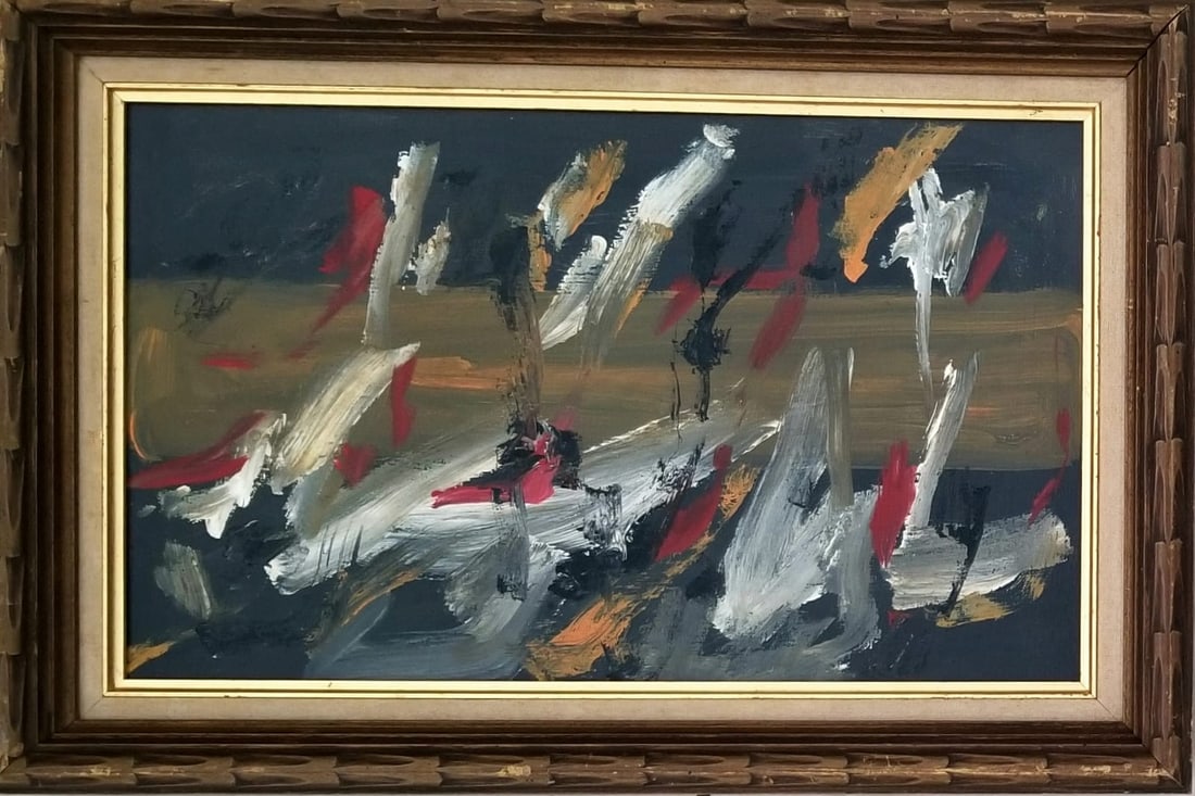 Amazing Michael Goldberg 1966 Acrylic Canvas (1 of 2)