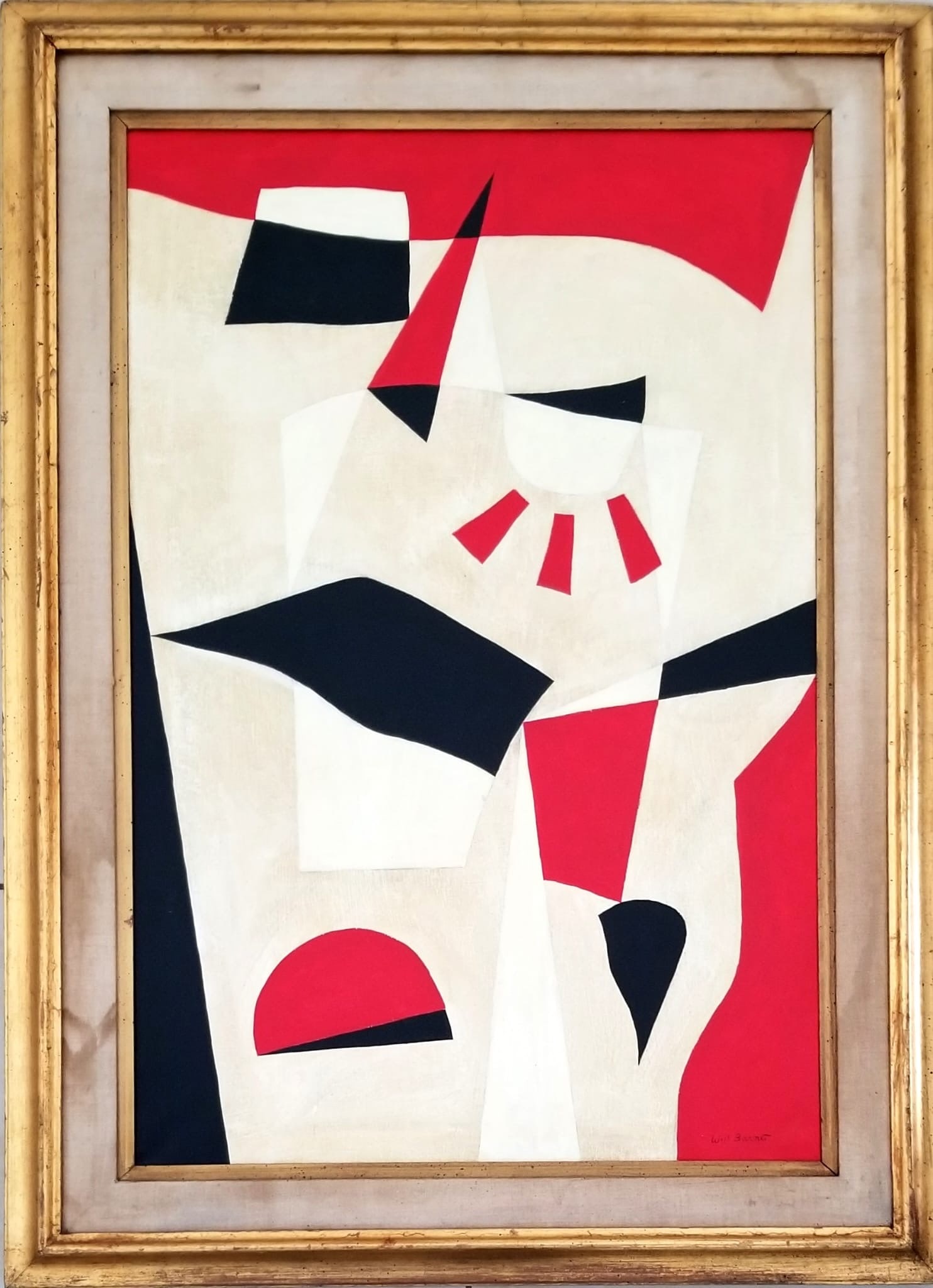 Amazing Will Barnet Abstract Oil Canvas (1 of 2)