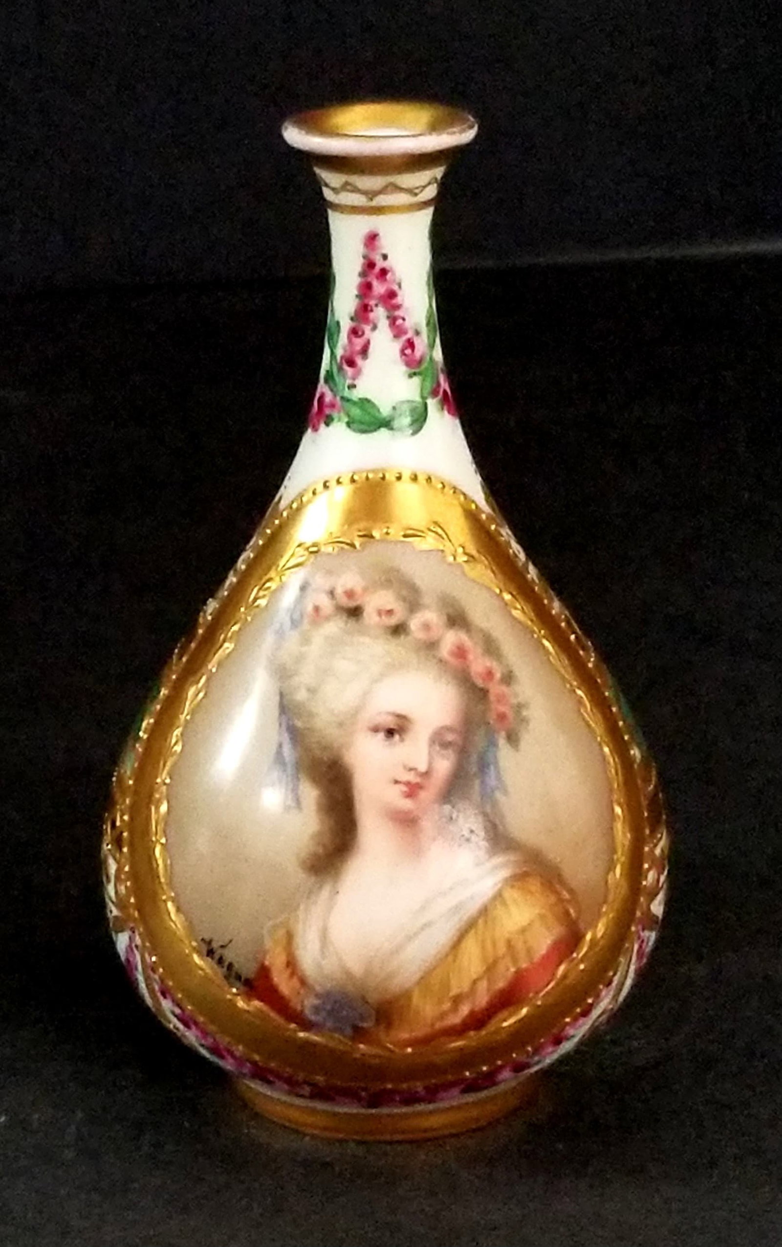 Amazing Antique Royal Vienna Lamballe Vase (1 of 5)